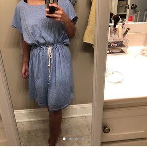 Soft Drawstring T-Shirt Dress